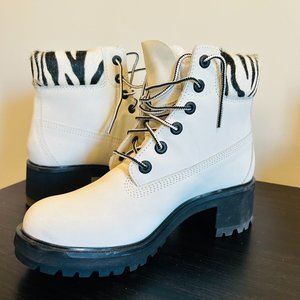 Timberland White Fur Boots